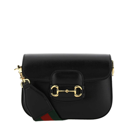 Horsebit 1955 Leather Shoulder Bag - Black