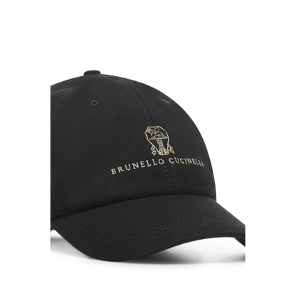 Embroidered Logo Baseball Cap Black