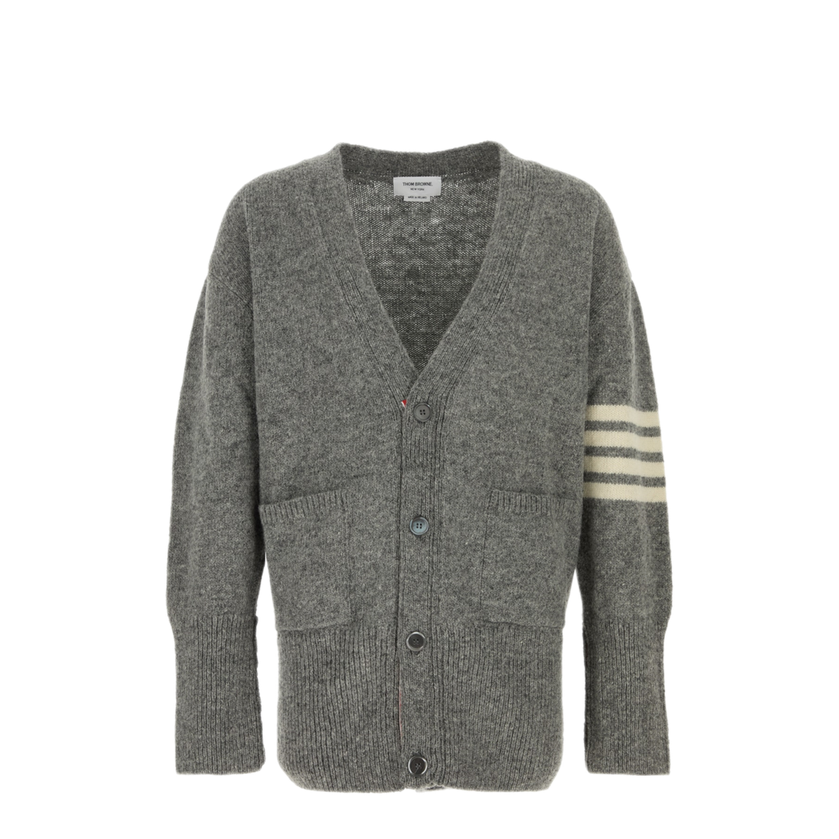 MAYFEYR - Thom Browne - Jersey Stitchexaggerated Fit V Neck Car - MKC572AY1047035