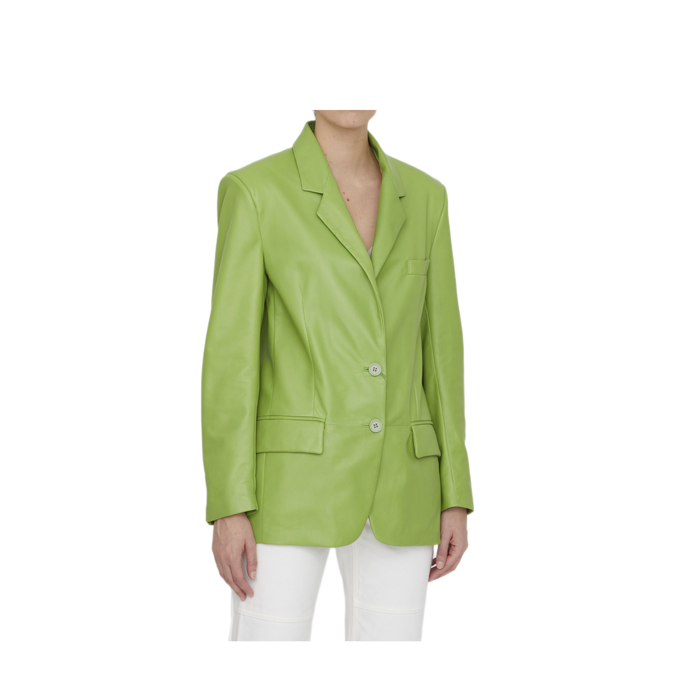 MAYFEYR - Salvatore Santoro - Lime Leather Jacket - S23SANTD-44060DGLOVLIME