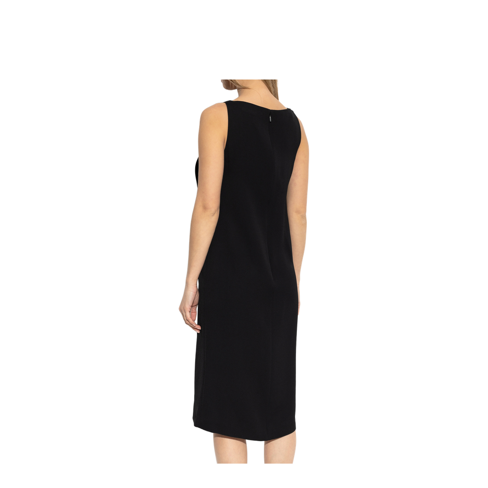 Heavy Viscose Sable Horsebit Dress in Black