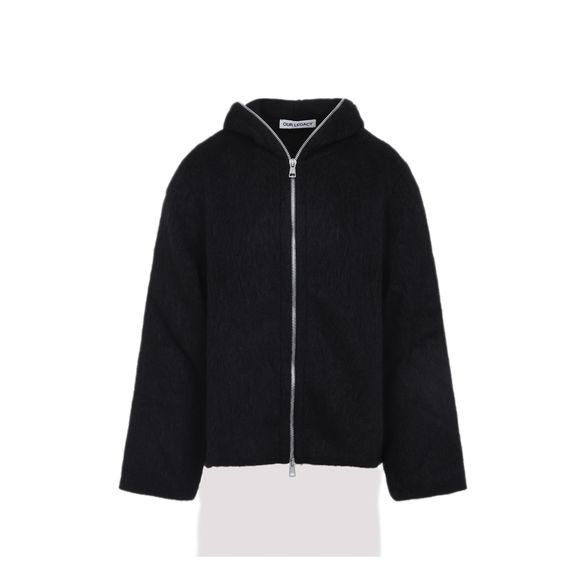 MAYFEYR - Our Legacy - Black Wool Full Zip Hood Sweatshirt - M4243FBHBLACK