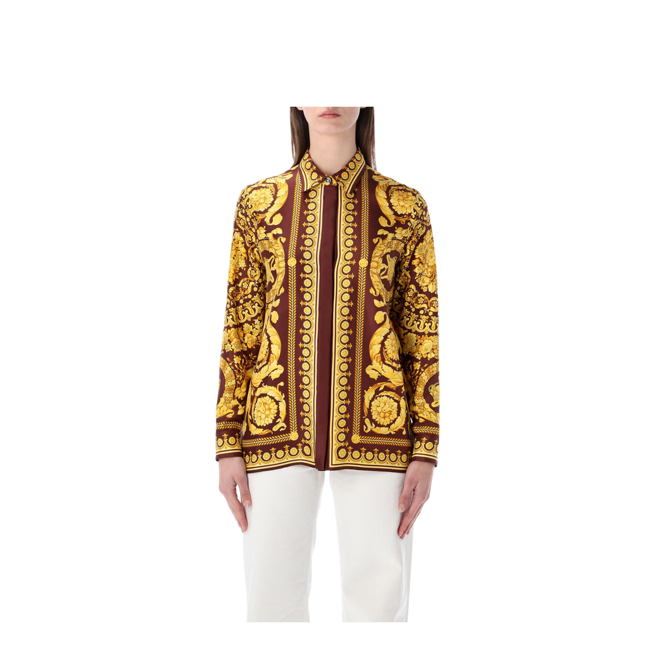 Silk Shirt Barocco Print