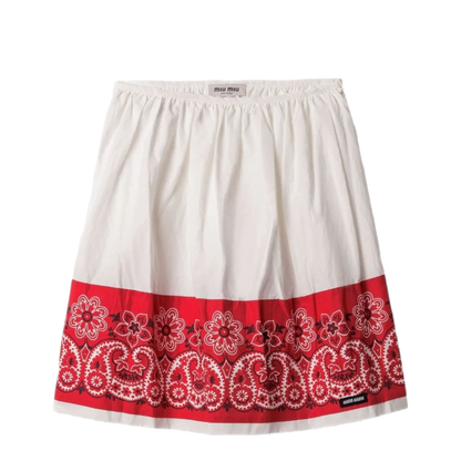 MAYFEYR - Miu Miu - Flame Pleated Poplin Skirt - MG2487SOOO17LZF0970