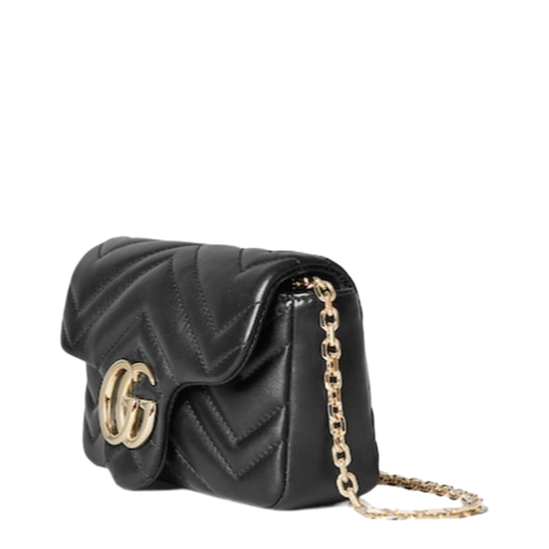 Marmont Mini Shoulder Bag in Black Leather