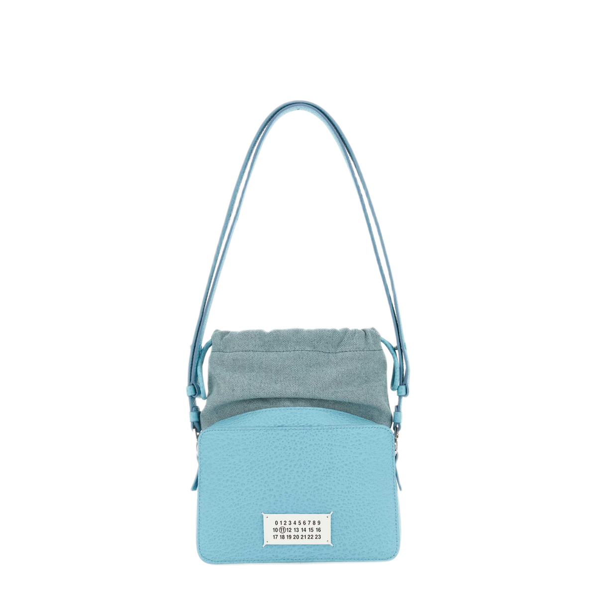 MAYFEYR - Maison Margiela - Light Blue Leather And Fabric Bucket Bag - SB1WG0018P4348T6197
