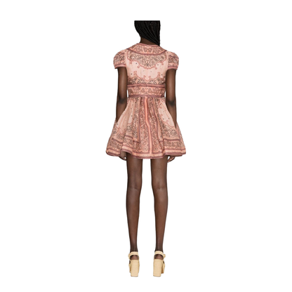 Pink Bandana Print Mini Dress