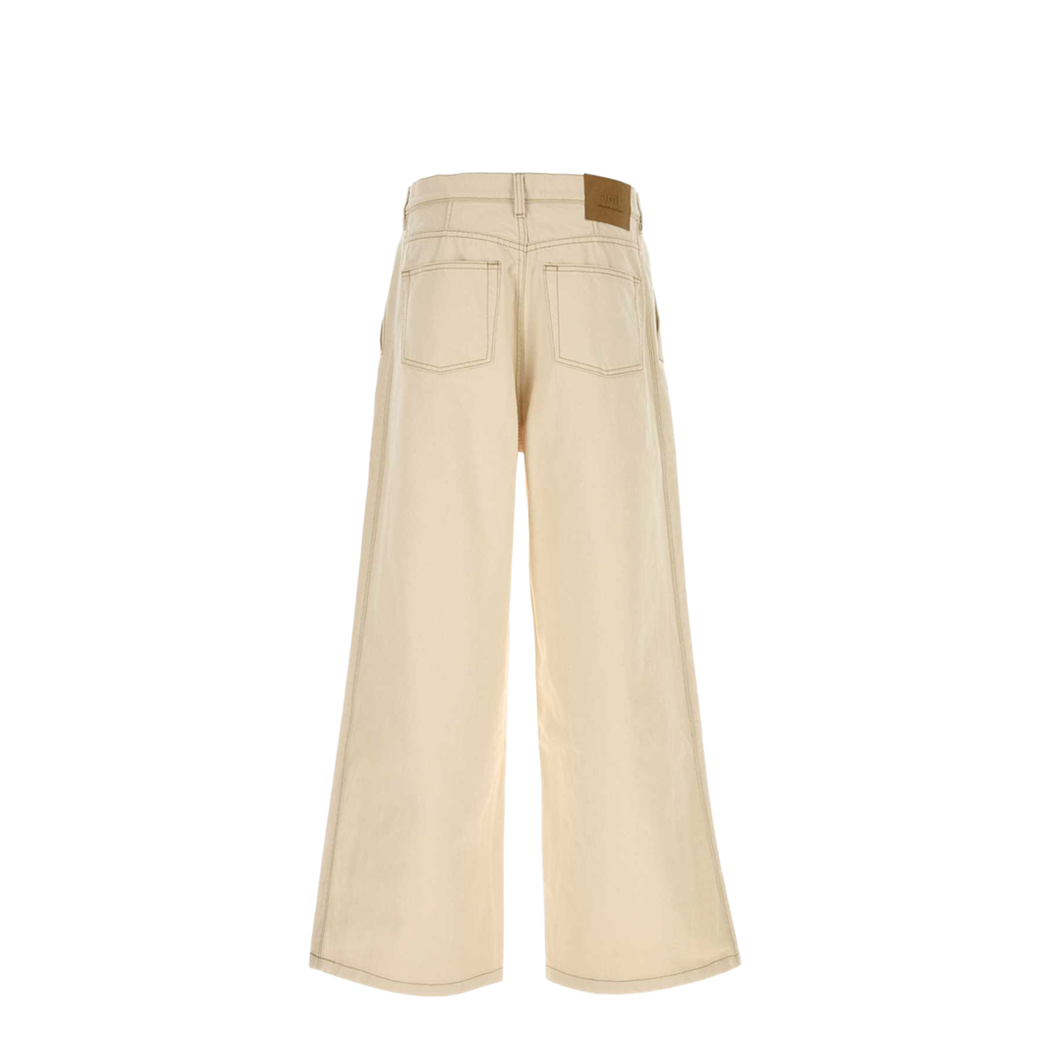 White Cotton Wide Fit Jeans