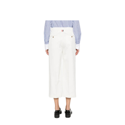 MAYFEYR - Thom Browne - Relaxed Fit Pleated Trouser In Cotton Twill - FTC482UF0576100
