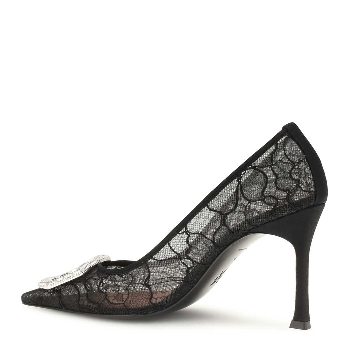 MAYFEYR - Amina Muaddi - Camelia Lace Pumps - 18S366720CAMBLACKLACEB