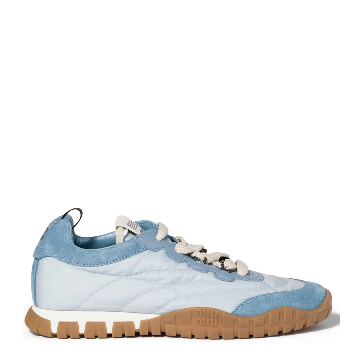 Light Blue Re Nylon And Suede Sneakers