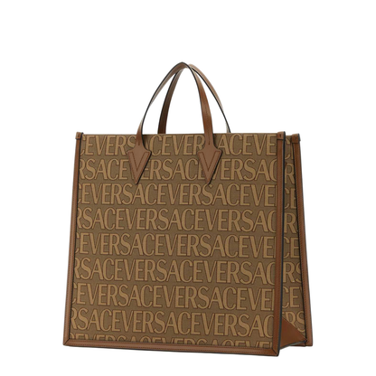 Embroidered canvas  Allover shopping bag