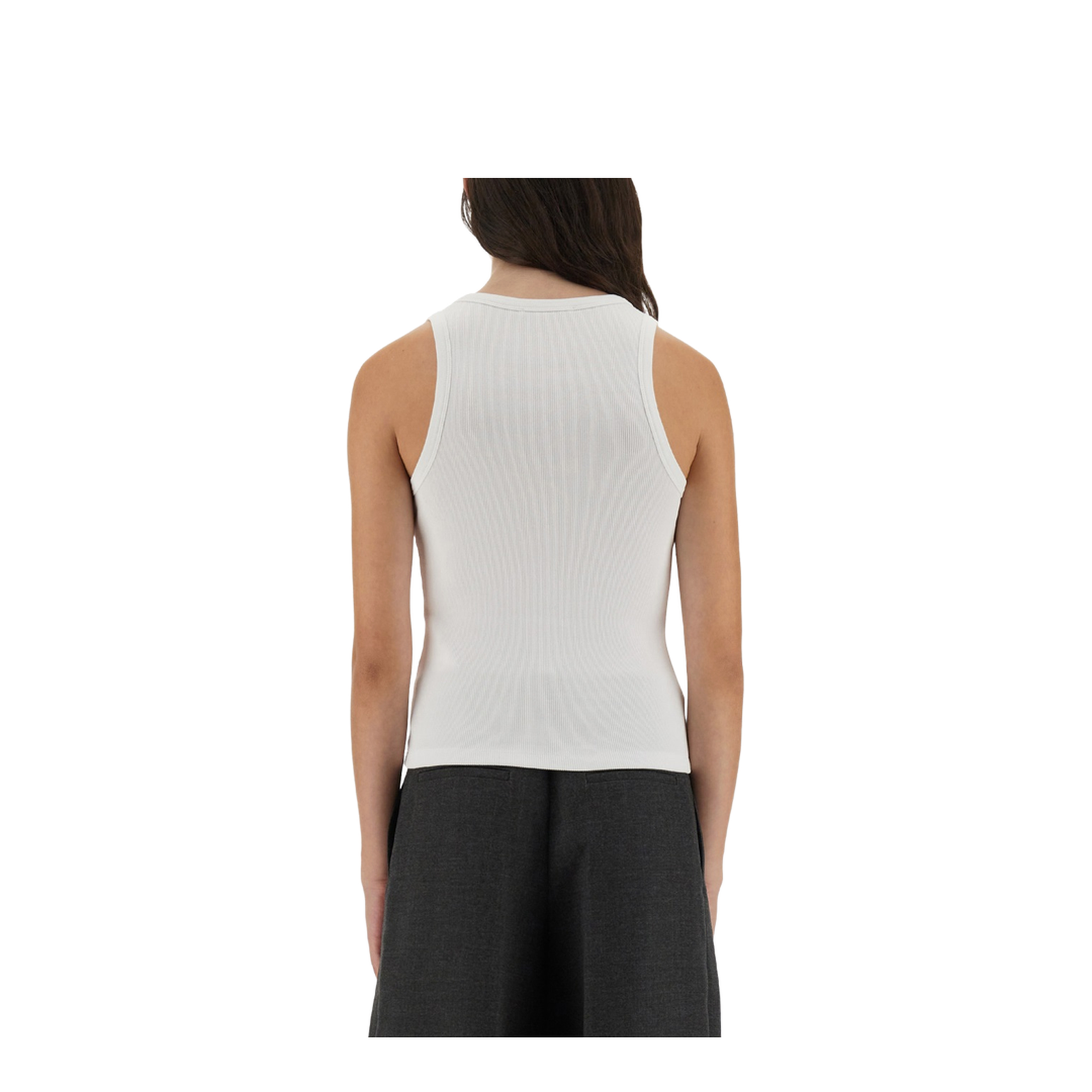 Slim Tank Top with Logo Print