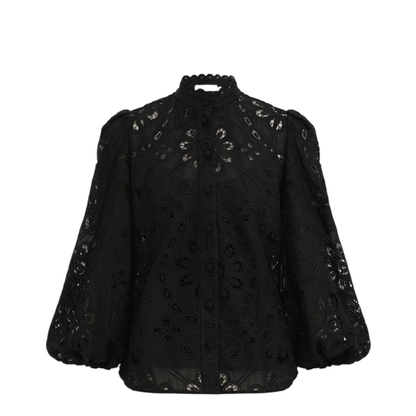 Rhiannon Cotton Shirt In Black