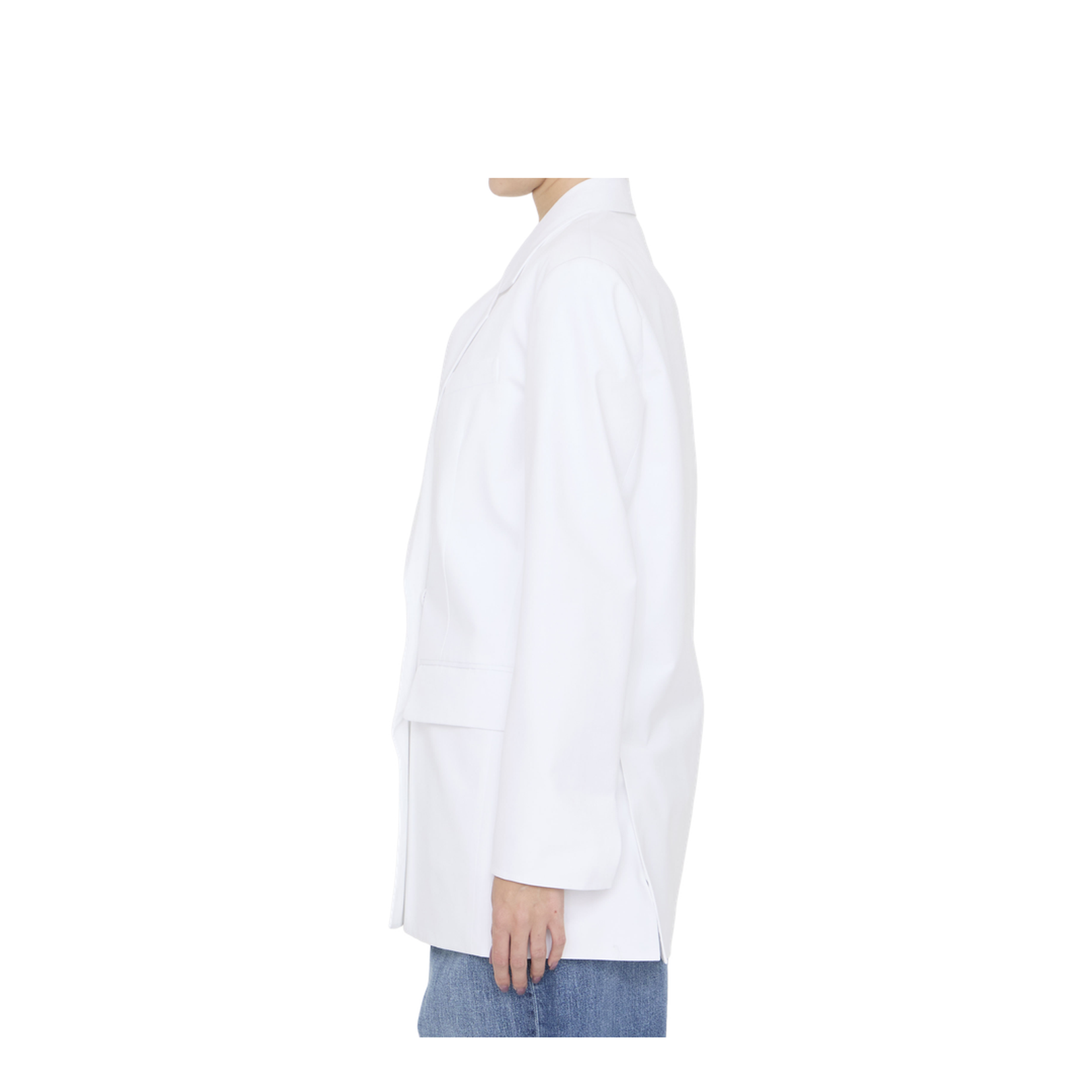 Double-Breasted Blazer - White