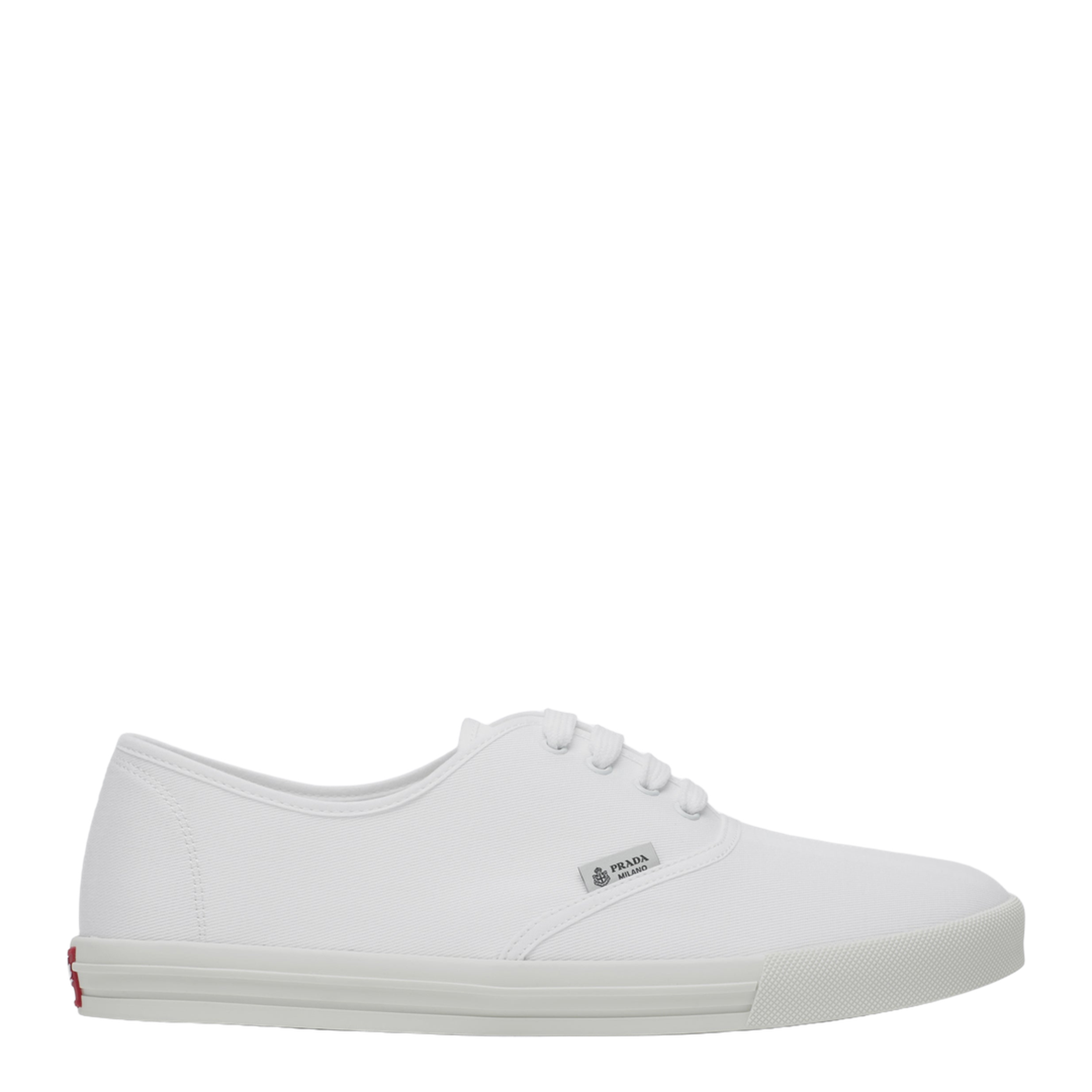 White Drill Fabric Sneakers