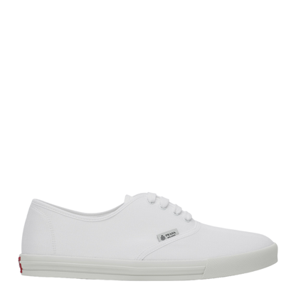 White Drill Fabric Sneakers
