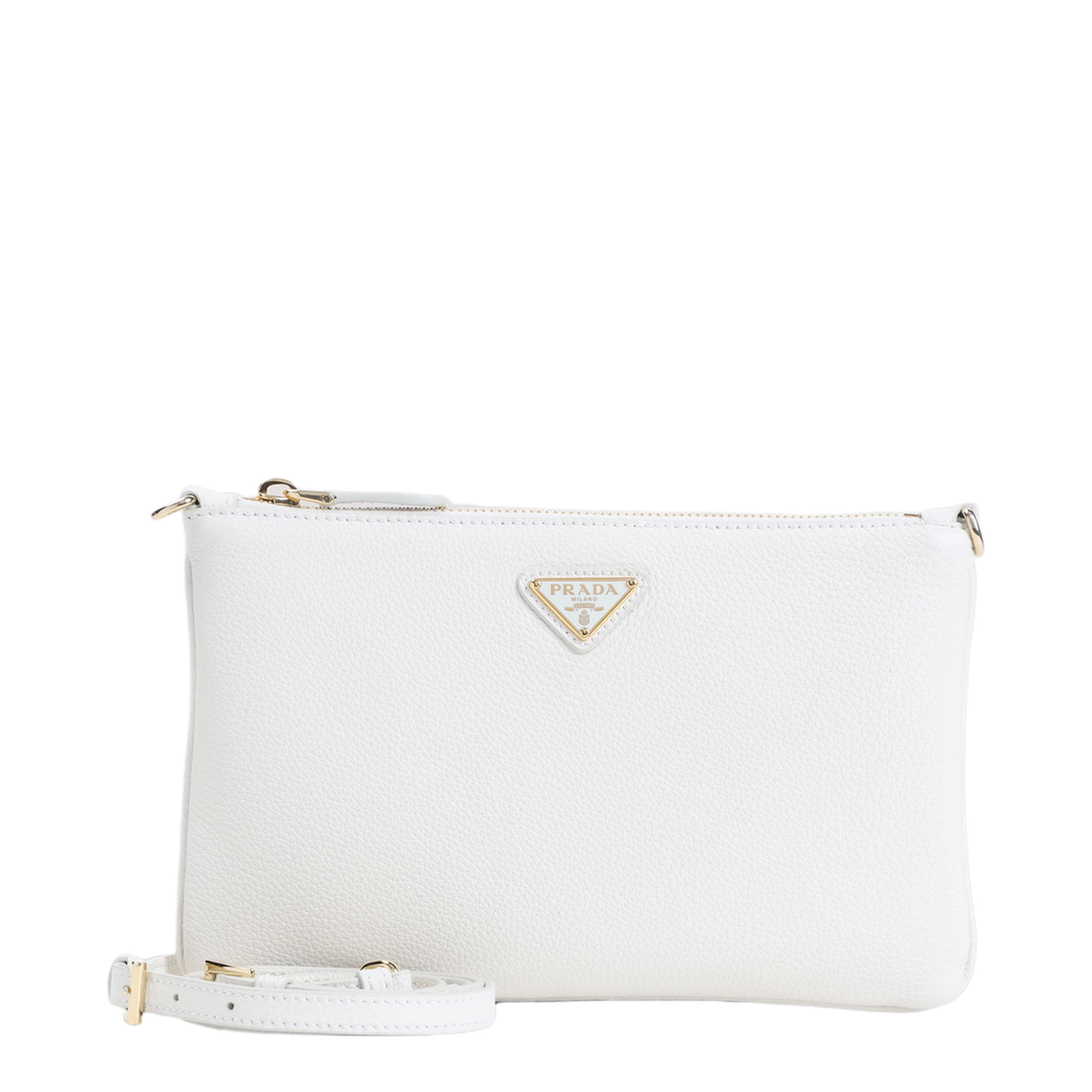 White Leather Crossbody Bag