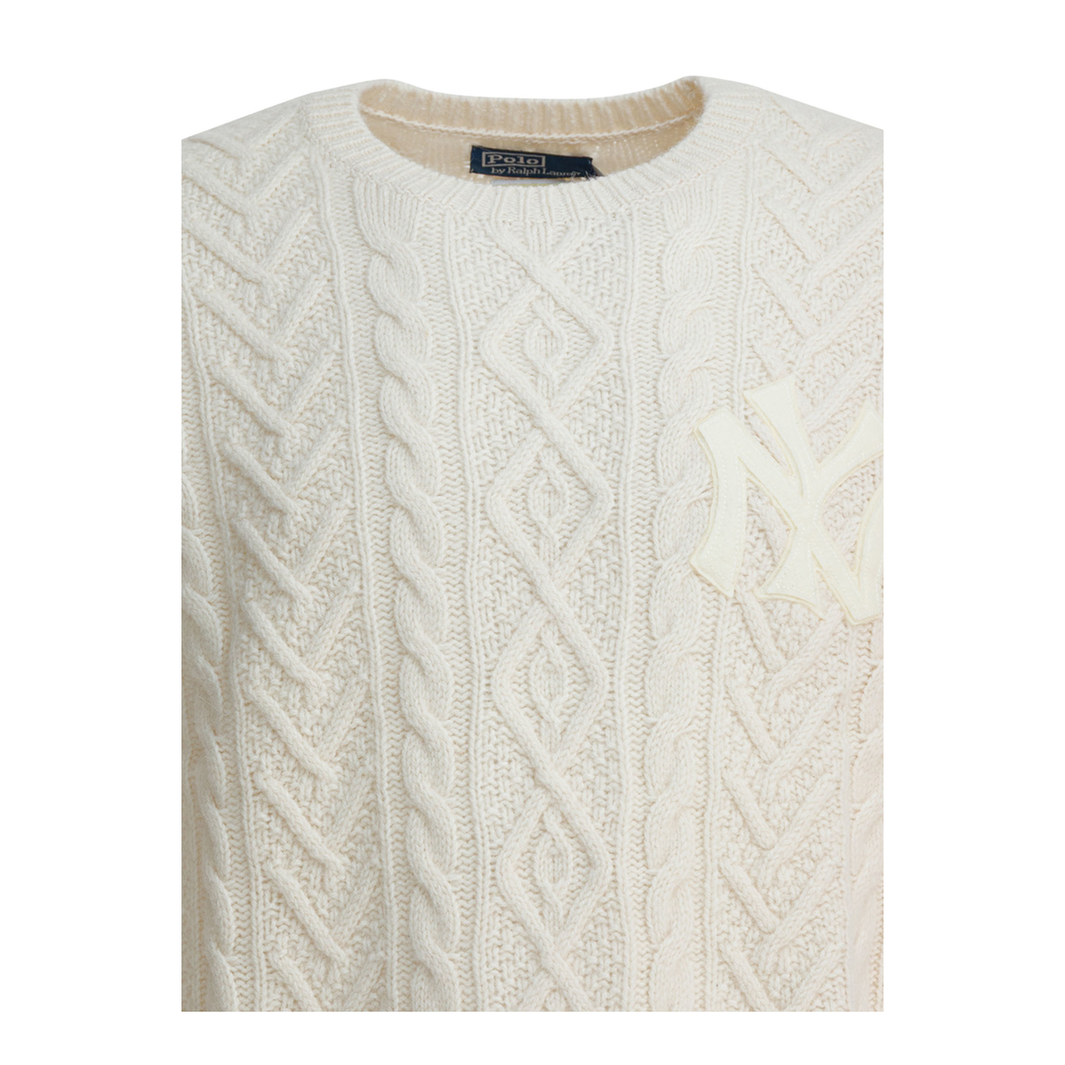 MAYFEYR - Polo Ralph Lauren - New York Yankees Wool And Alpaca Crewneck Sweater - 710982823001CREAMCOMBO