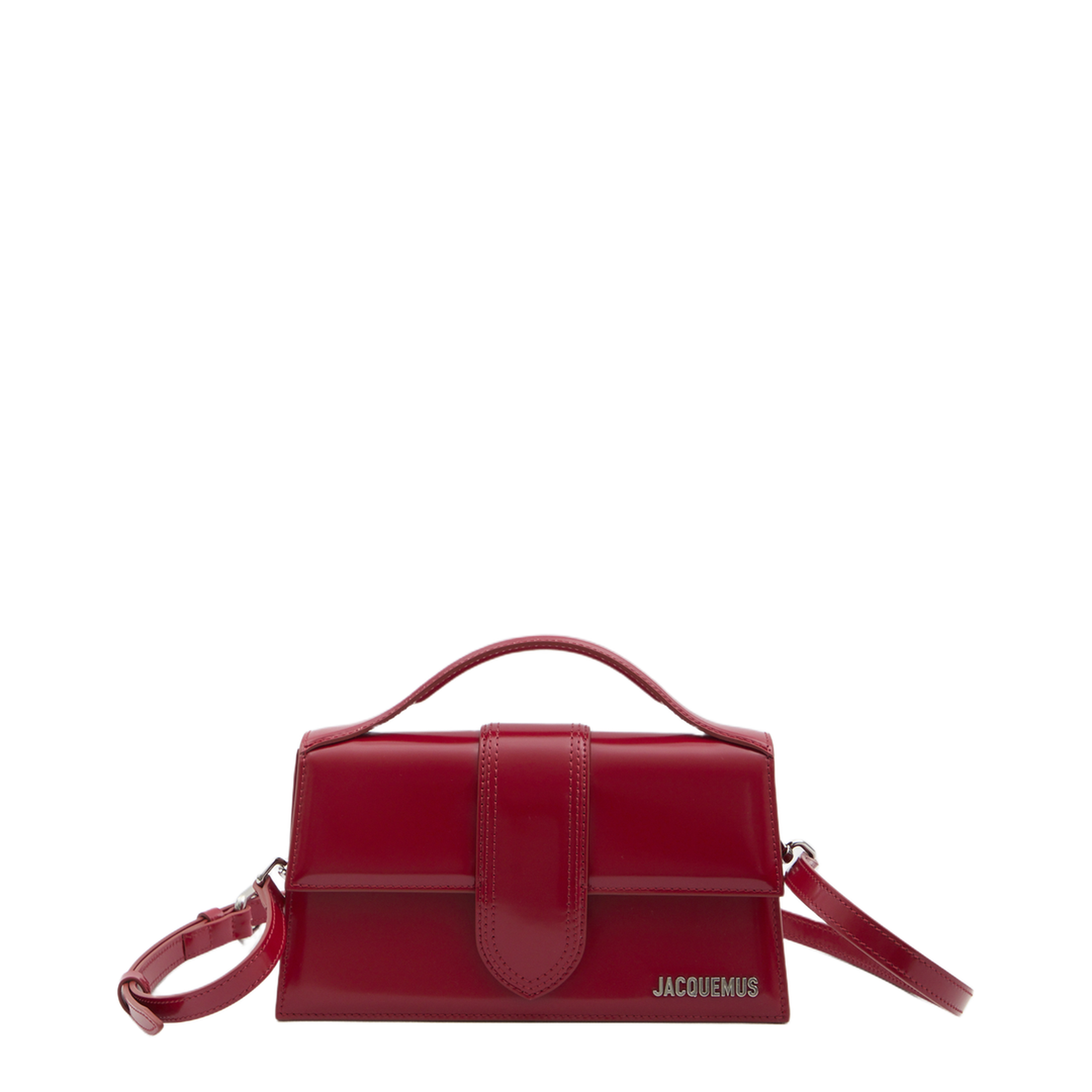 The Large Bambino Leather Top-Handle Bag - Rosso
