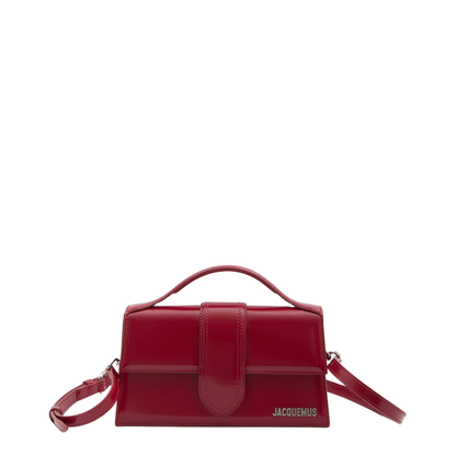 The Large Bambino Leather Top-Handle Bag - Rosso