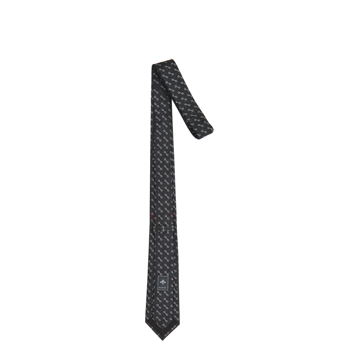 MAYFEYR - Gucci - Horsebit Silk Jacquard Tie In Black And White - 8533674E0091077
