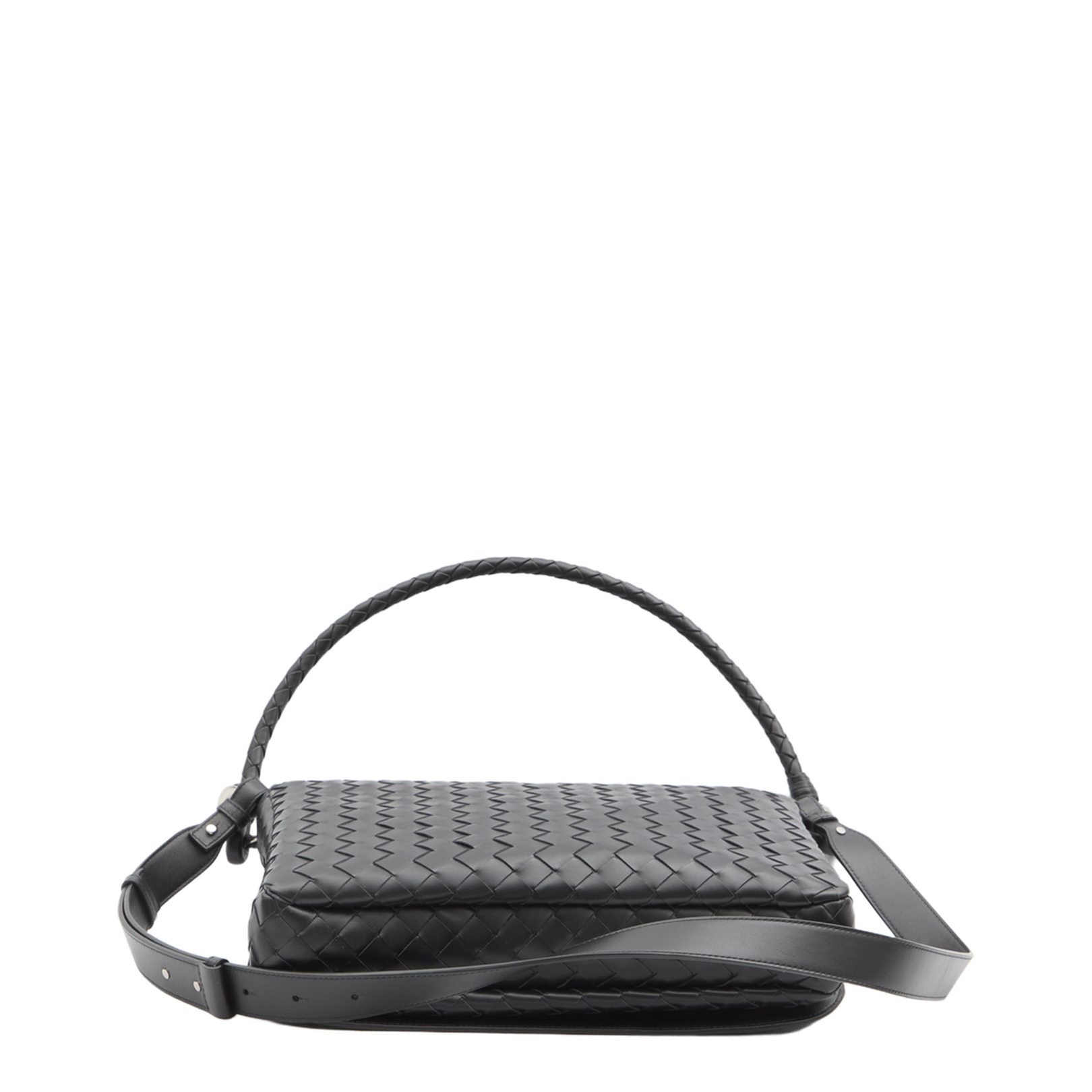 Swing Medium Leather Shoulder Bags - Black