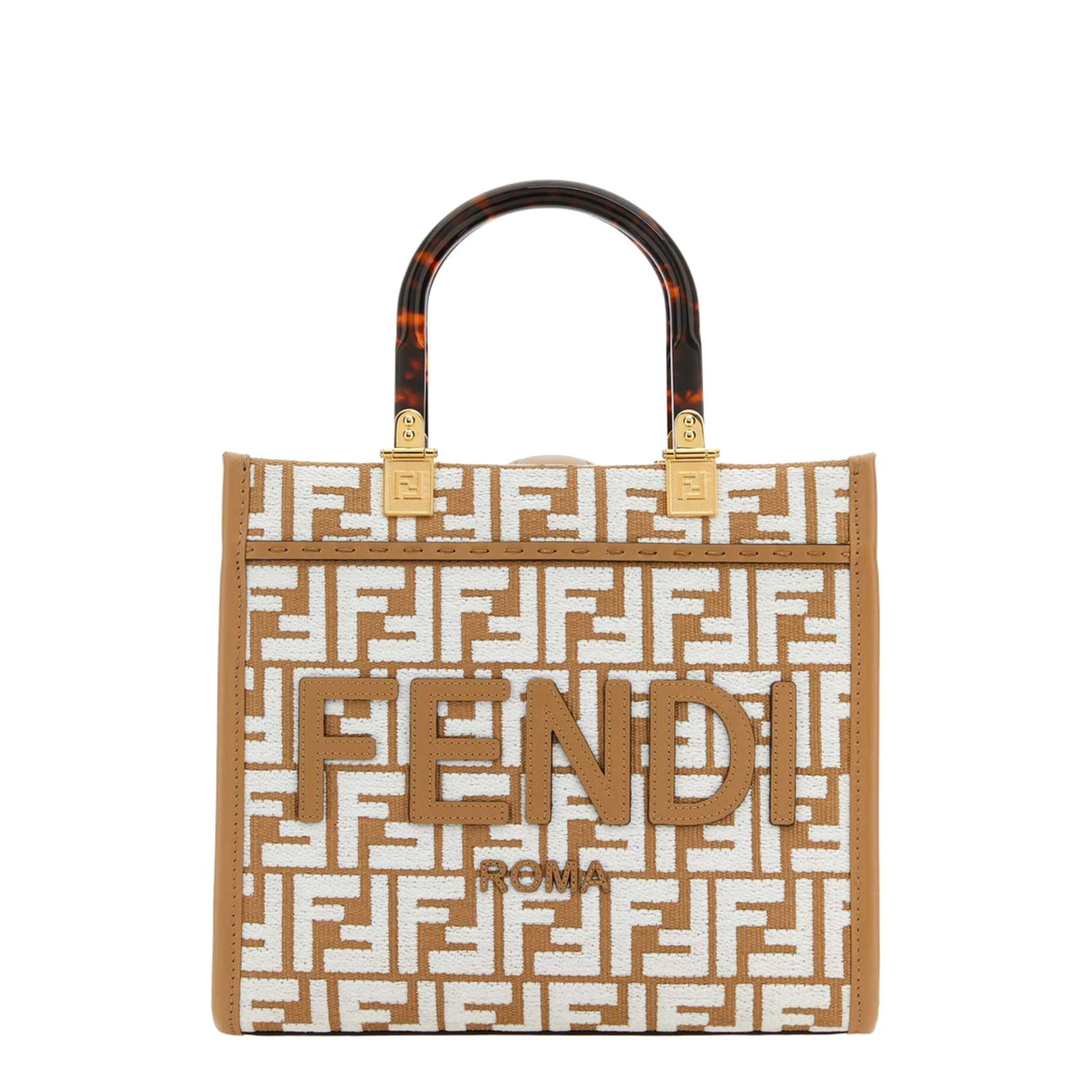 Peekaboo Small Canvas Top Handle Bags - Beige