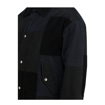 MAYFEYR - Comme Des Garçons Homme - Jacket With Tone On Tone Patchwork - HPJ021W251BLACKMIX
