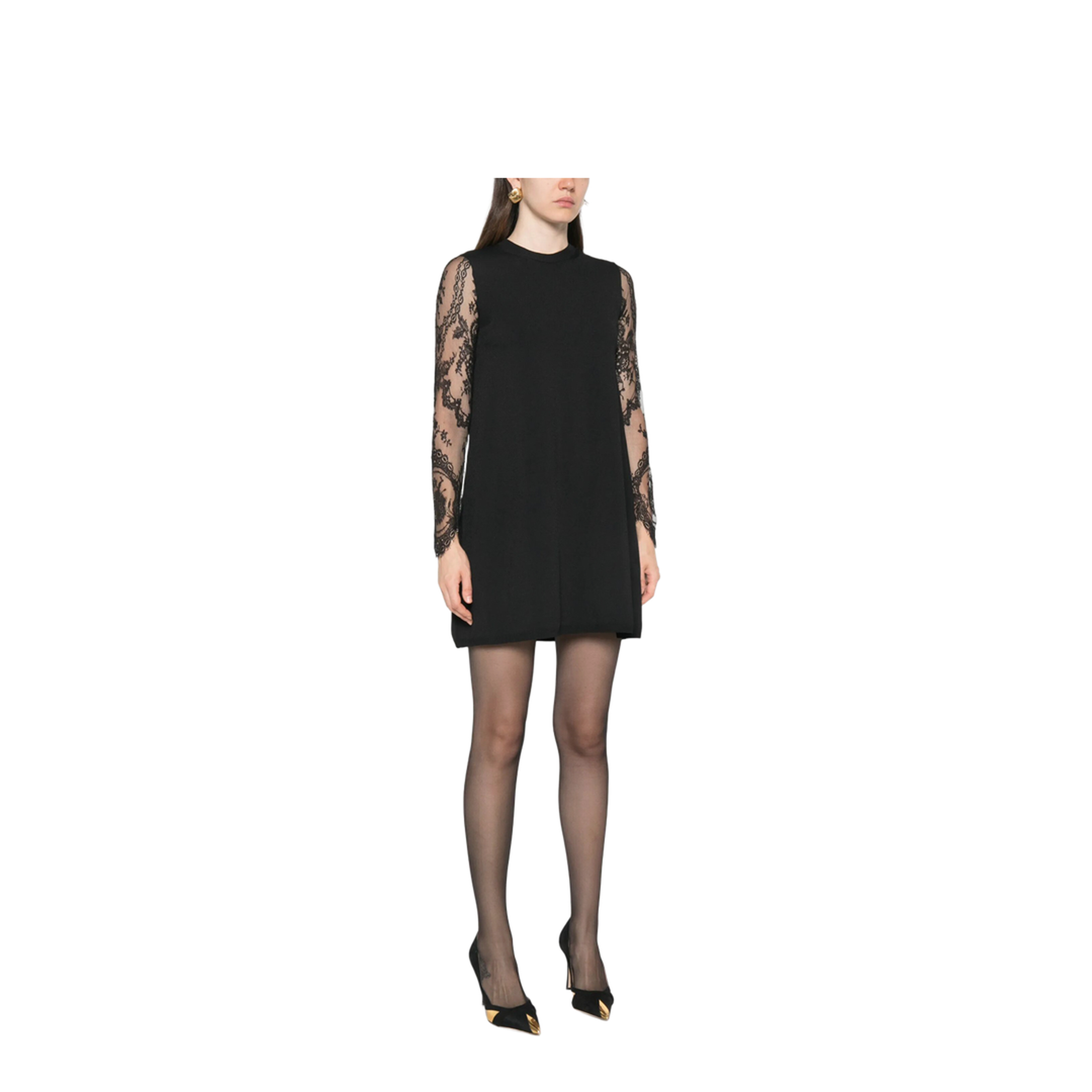 MAYFEYR - Valentino - Lace-Sleeve Mini Dress - BKD15WAC3