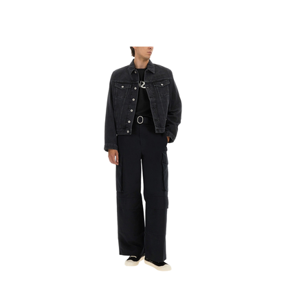 Trucker Jacket with Boke Flower Embroidery