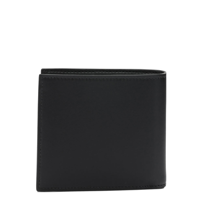 Alexander McQueen McQueen Bifold Wallet With Logo In Black Calfskin