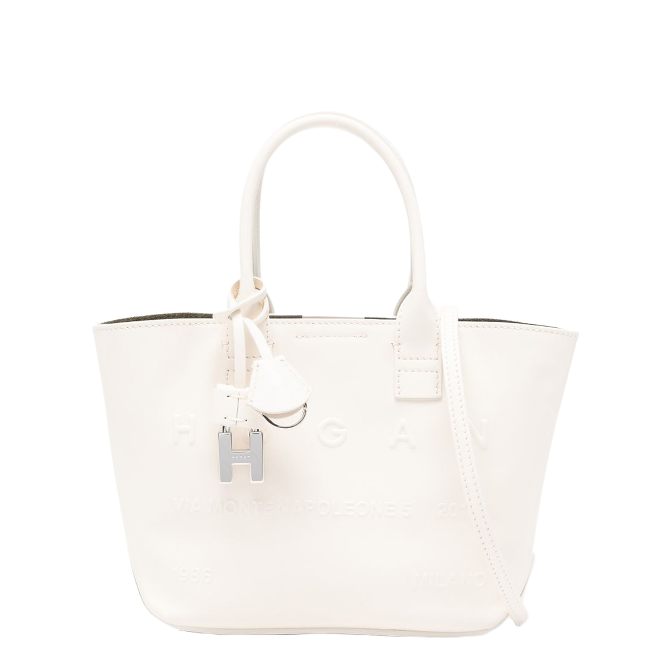 Hogan Address Mini Calf Leather Shopping Bag - Ivory – MAYFEYR
