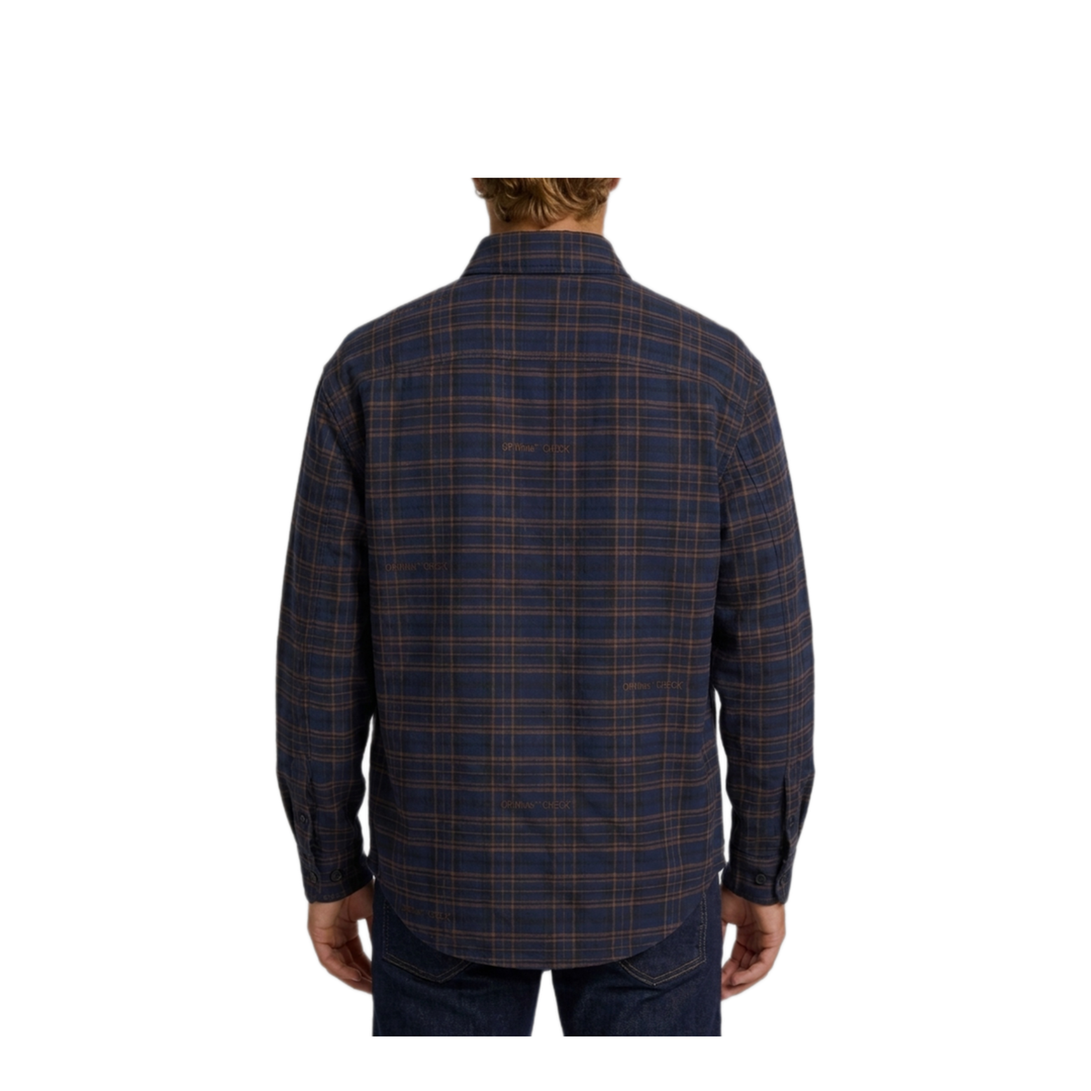 MAYFEYR - Off-White - Check Padded Overshirt - OMES01FF26FAB00140411