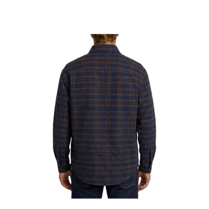 MAYFEYR - Off-White - Check Padded Overshirt - OMES01FF26FAB00140411
