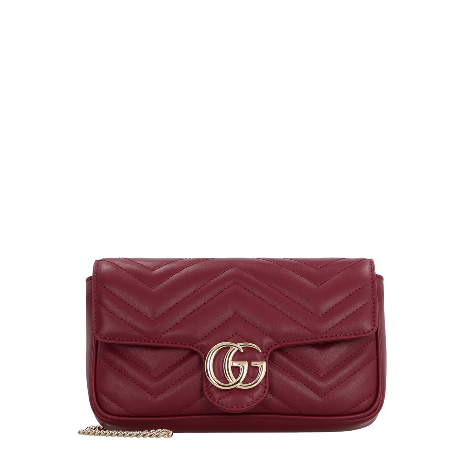 Tiziano Red Leather GG Marmont Clutch