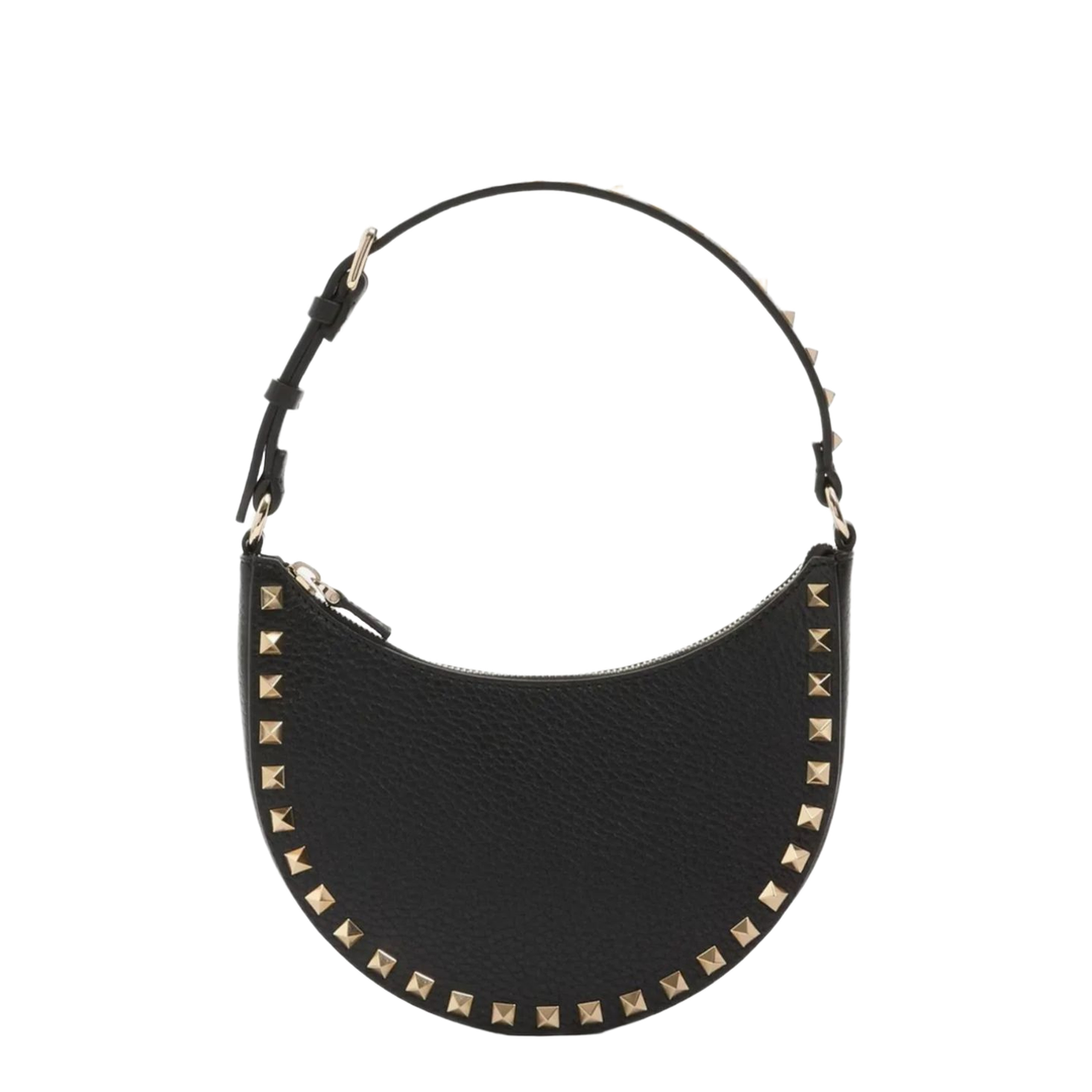 Rockstud Mini Leather Hobo Bag