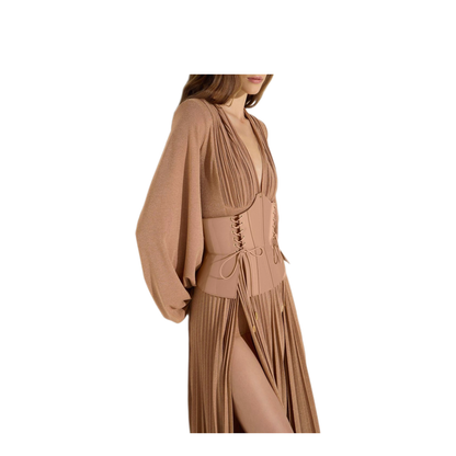 MAYFEYR - Elisabetta Franchi - Brown Dress - ABR1566E2EV8
