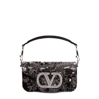 Embroidered Satin Crossbody Bag