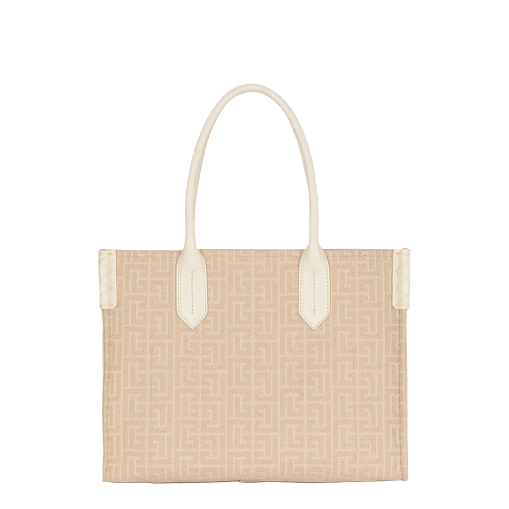 B-Army 36 Monogrammed Canvas Jacquard and Leather Tote Bag
