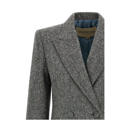 Double Breasted Blazer Grey