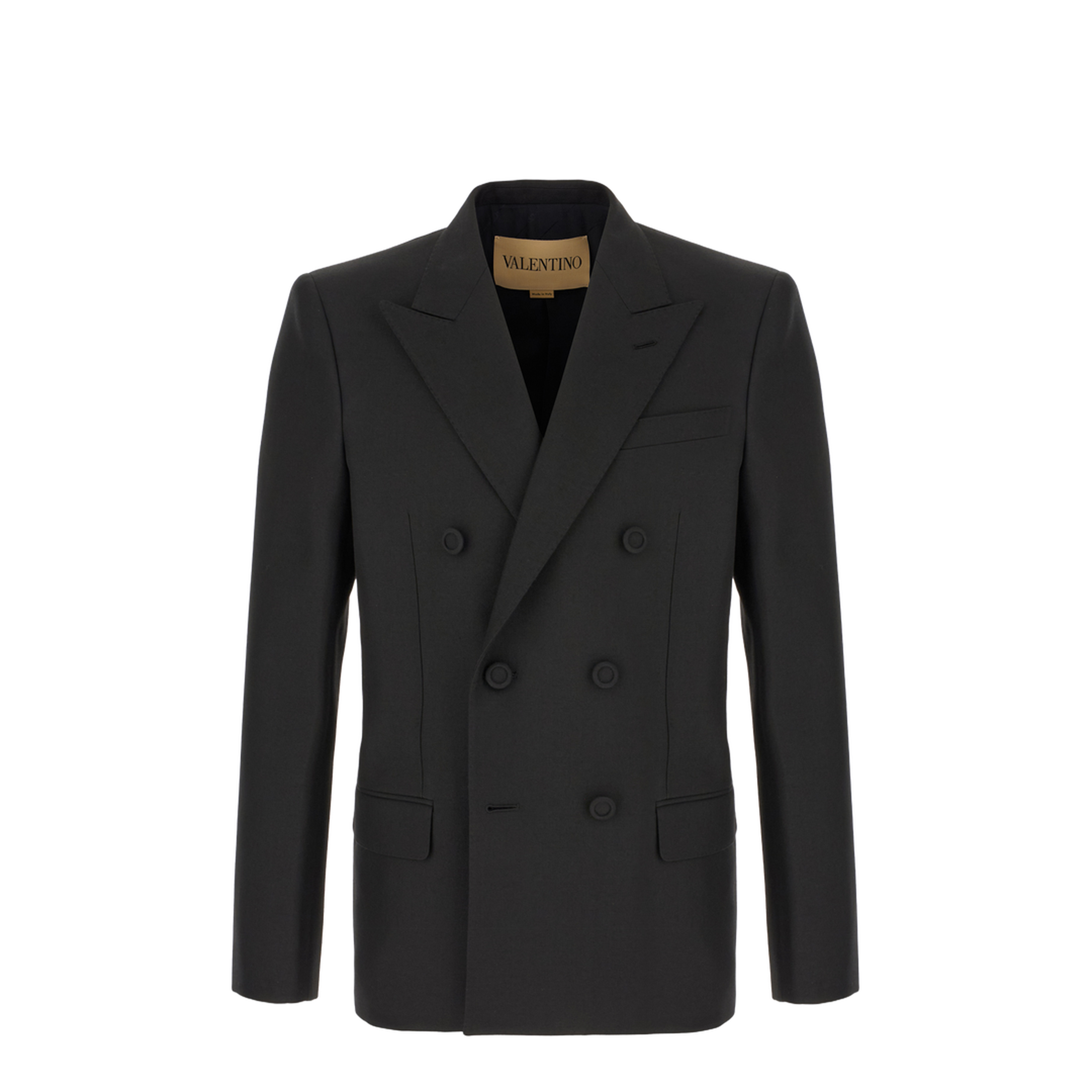 Black Polyester Blend Jacket