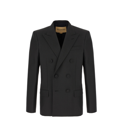 Black Polyester Blend Jacket