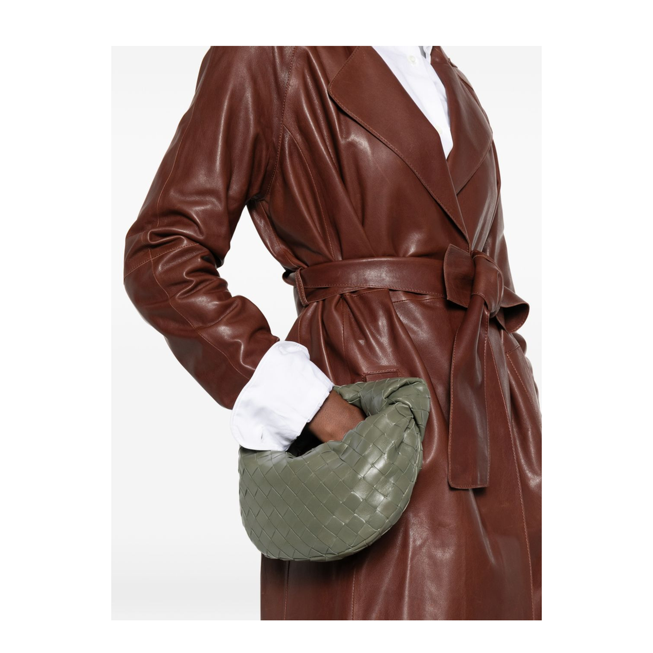 Jodie Mini Lambskin Top-Handle Bag - Cypress