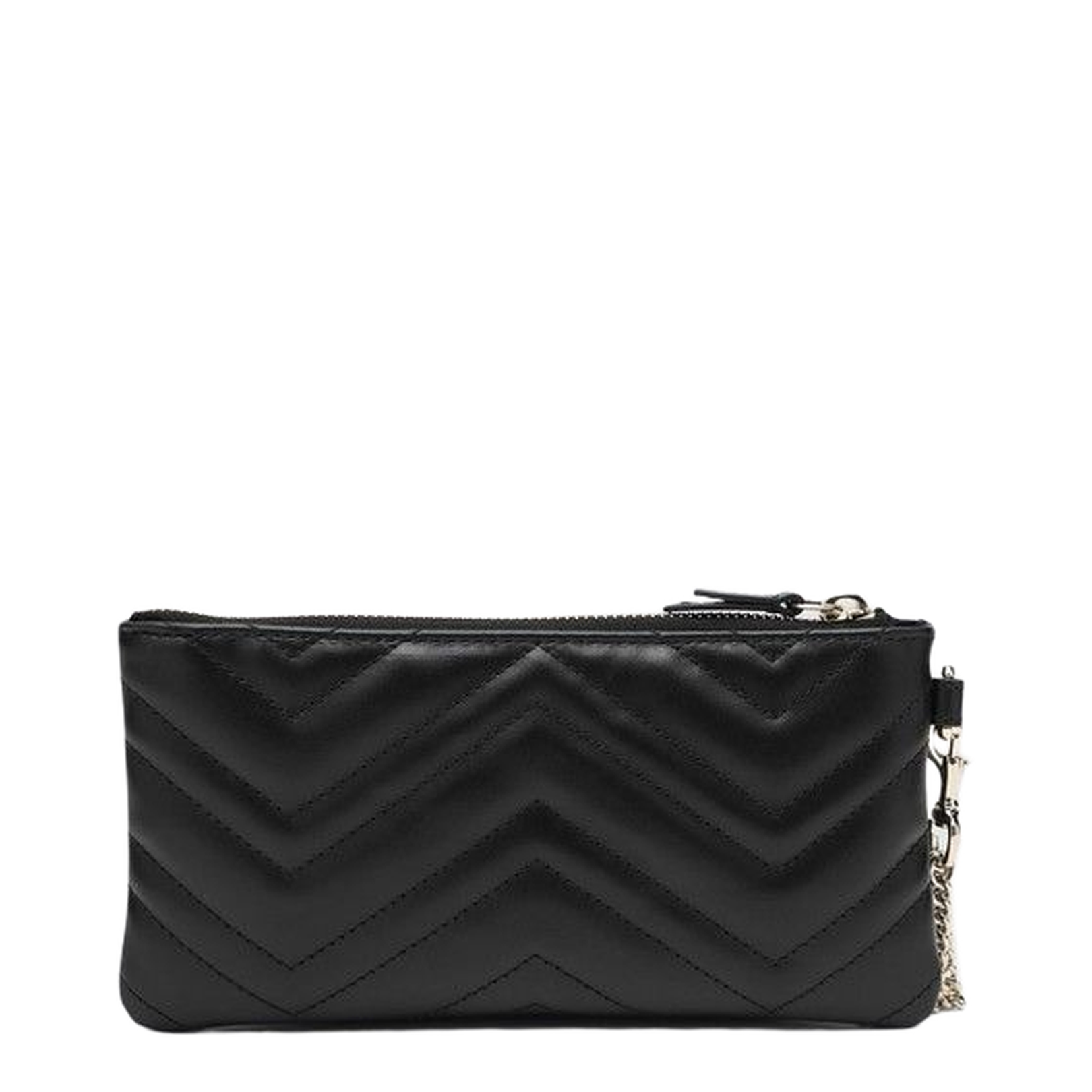 Small Black Pouch with Chain