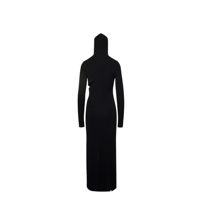 Long Cut-Out Hooded Dress