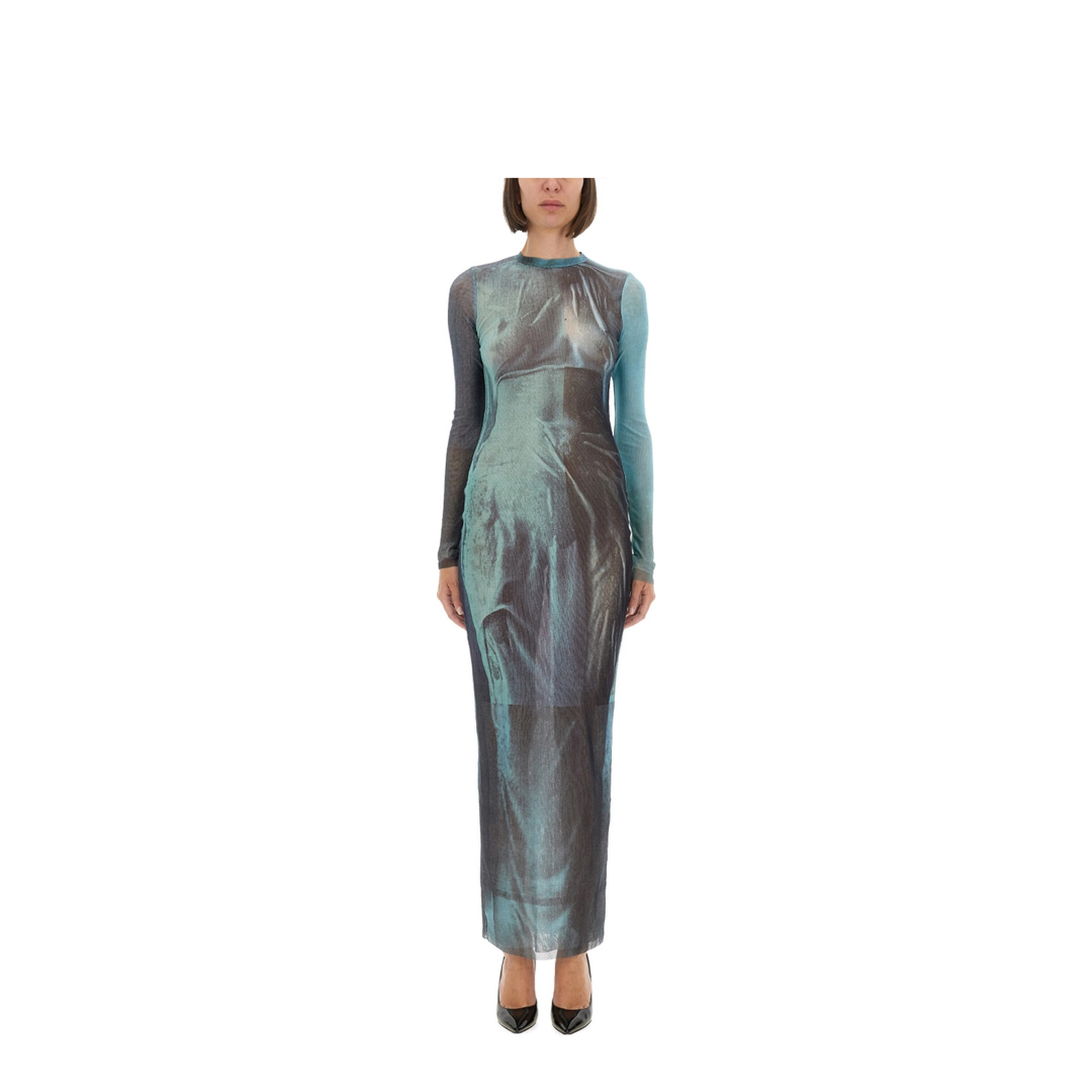 jean paul gaultier mesh dress Jean Paul Gaultier Mesh Long Dress – MAYFEYR