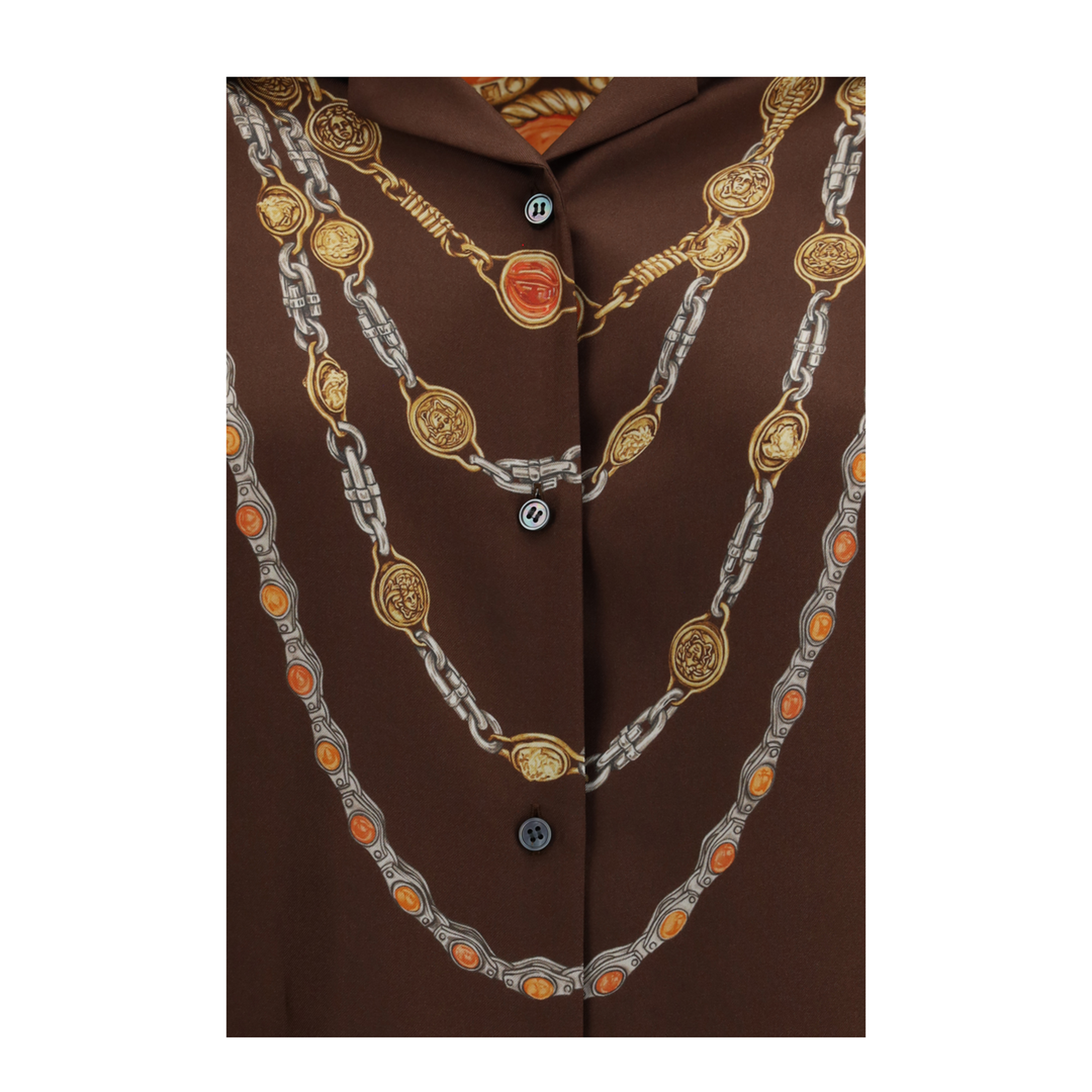 MAYFEYR - Versace - Chain Print Buttoned Shirt - 10242311A17952