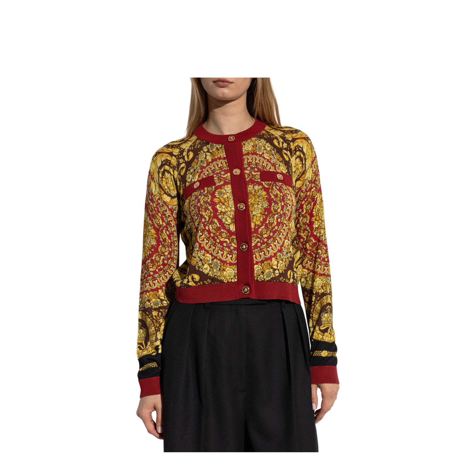 Baroque Silk Knit Cardigan