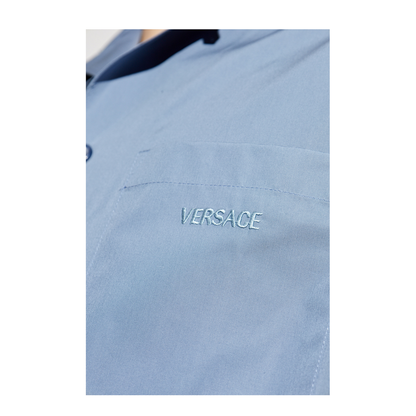 Color Block Pattern Short Sleeve Shirt